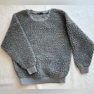 Maje Oversized Cozy Grey Sherpa Sweater (size 1)